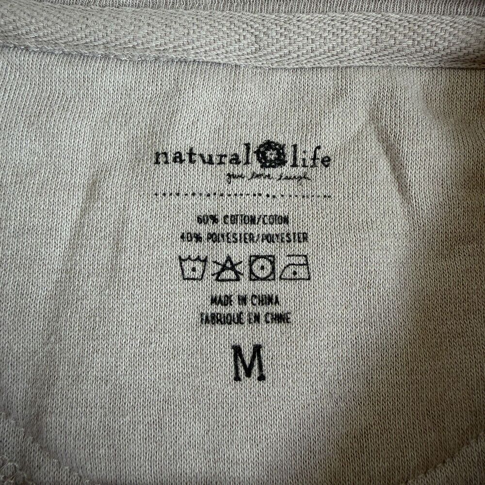 Natural Life Lets Move To The Mountains Fleece Pockets Sweatshirt M Oversized - Picture 5 of 6